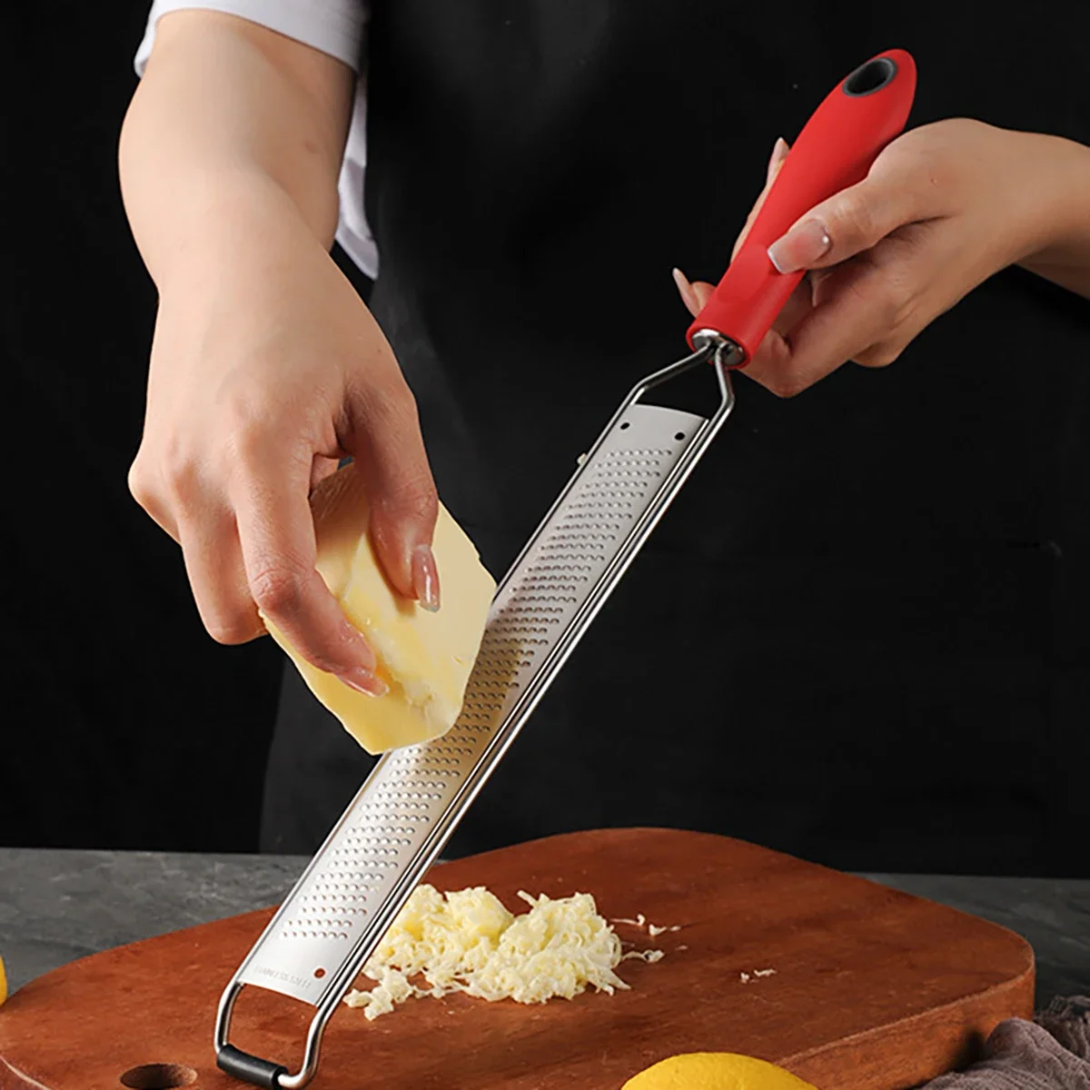 kf-S1b98e73052ae4f4ebc949ad936e22a4bh Multipurpose Cheese Grater and Citrus Zester for Parmesan, Lemon, Ginger, Garlic, Chocolate and More Fruit Kitchen Tool Gadgets - Image 1