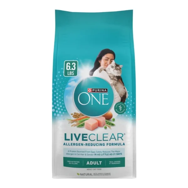 LiveClear Allergen-Reducing Dry Cat Food Formula with Real Chicken as the Number One Ingredient 6.3 lb Bag