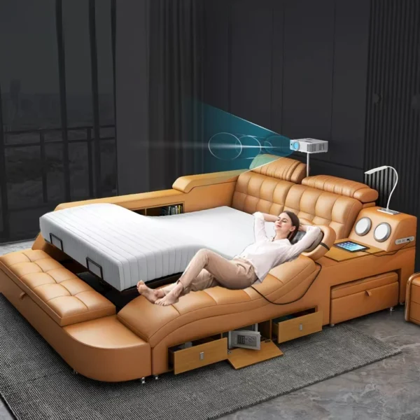 Comforter Adult Double Bed Luxury Modern Princess Smart Full Size Double Bed Headboards Bedframe Camas De Dormitorio Furniture