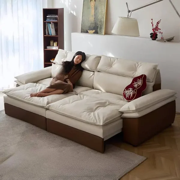 Brown European Electric Sofas Single Lazy Luxury Relax Curved Living Room Sofas Quality Style Sofa Wohnzimmer Furniture For Home