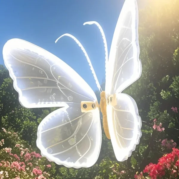 1pcs LED Outdoor Simulation Dynamic Static Butterfly Lights Holiday Party Home Christmas Decorations