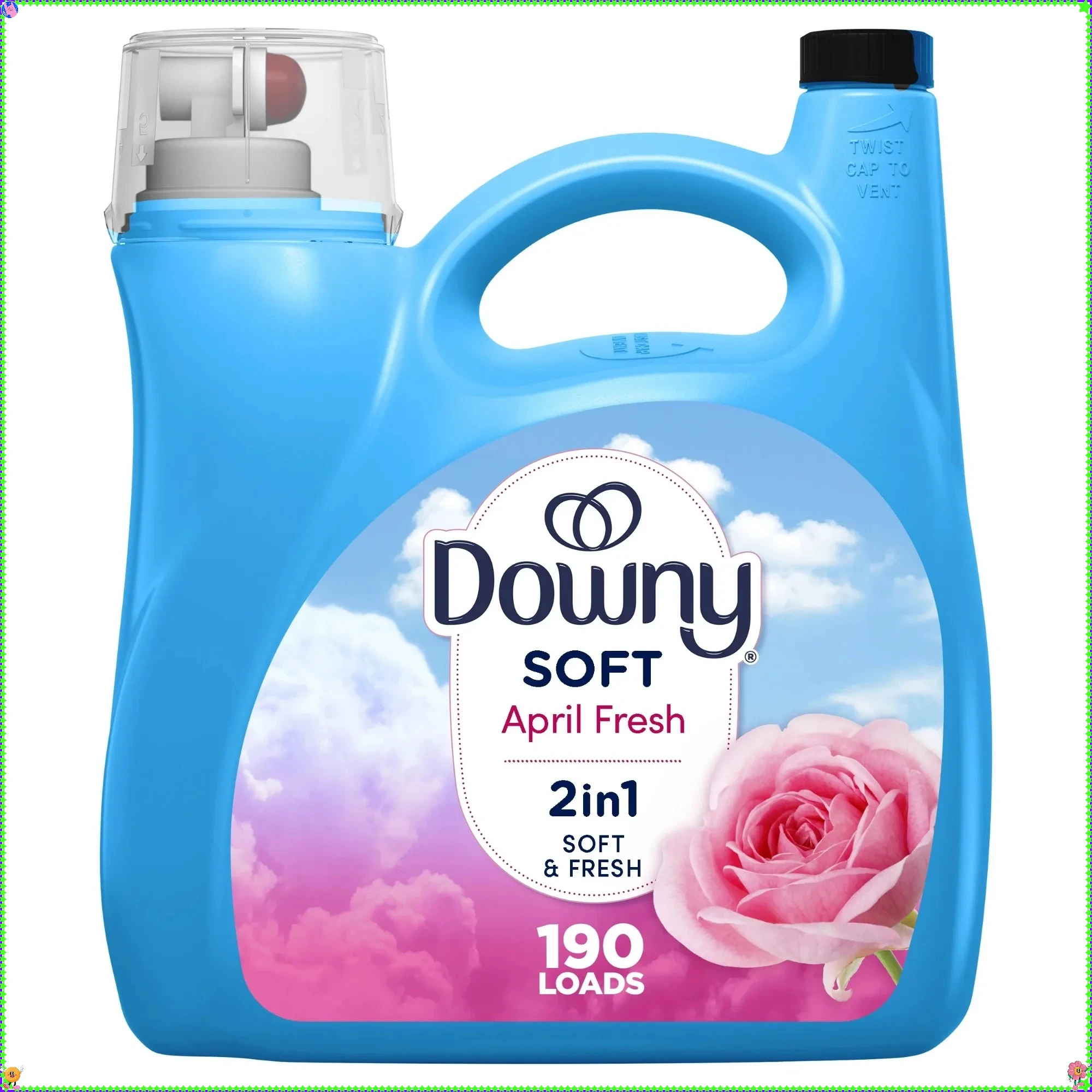 kf-Sa96c95412cd34575b061871230ed53b8k Liquid Laundry Fabric Softener and Conditioner, April Fresh Scent, 140 fl oz, 190 Loads - Image 1