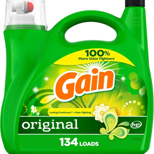 Original Scent Liquid Laundry Detergent, 194 fl oz for 134 Loads, Freshness & Odor Fighting, HE Compatible Soap