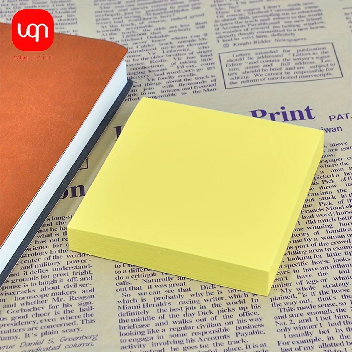 kf-Se5e2e5a1c79e4894be698eadb672dbb3Q WQN-100 Yellow Notes Waterproof Note paper School Office Supplies Transparent Note Paper Stationery - Image 1